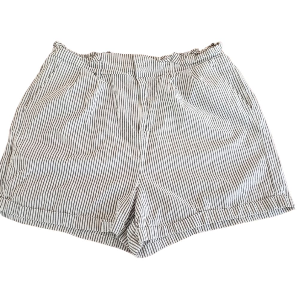 Striped Elastic Waist shorts